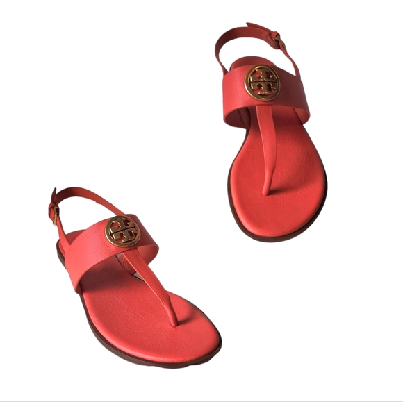 Tory Burch Bento 2 Flat Thong Sandle Bright Samba - Picture 4 of 9